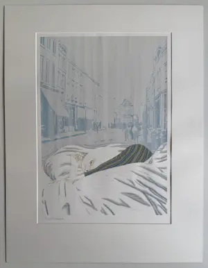 Sven Hoekstra - kleurenzeefdruk | 'Masker voor een kaal hoofd I' kopen? Bied vanaf 20!