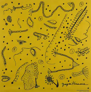 Yayoi Kusama - Katoenen bandana - Ingelijst kopen? Bied vanaf 1!