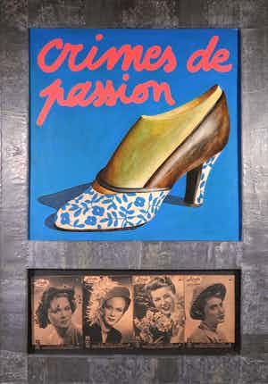 Jan Bollaert - Acryl op hardboard, Crimes de passion - Ingelijst (Groot) verkocht voor € 50!
