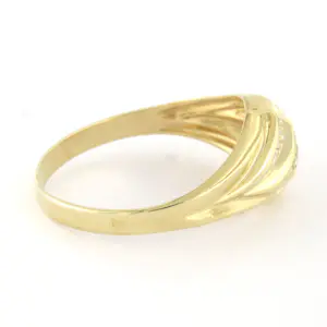 14k geel gouden ring met single cut geslepen diamant tot. 0.01ct – F/G - VS/SI kopen? Bied vanaf 160!