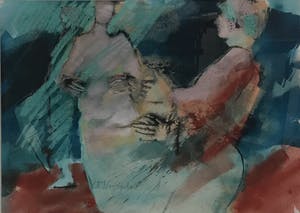 Marjan Nagtegaal - Aquarel, zonder titel - Ingelijst kopen? Bied vanaf 55!