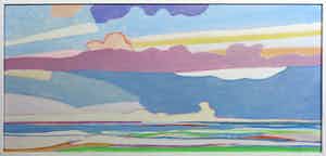 Paul Overhaus - Acryl op board, Zeegezicht - Ingelijst verkocht voor € 70!