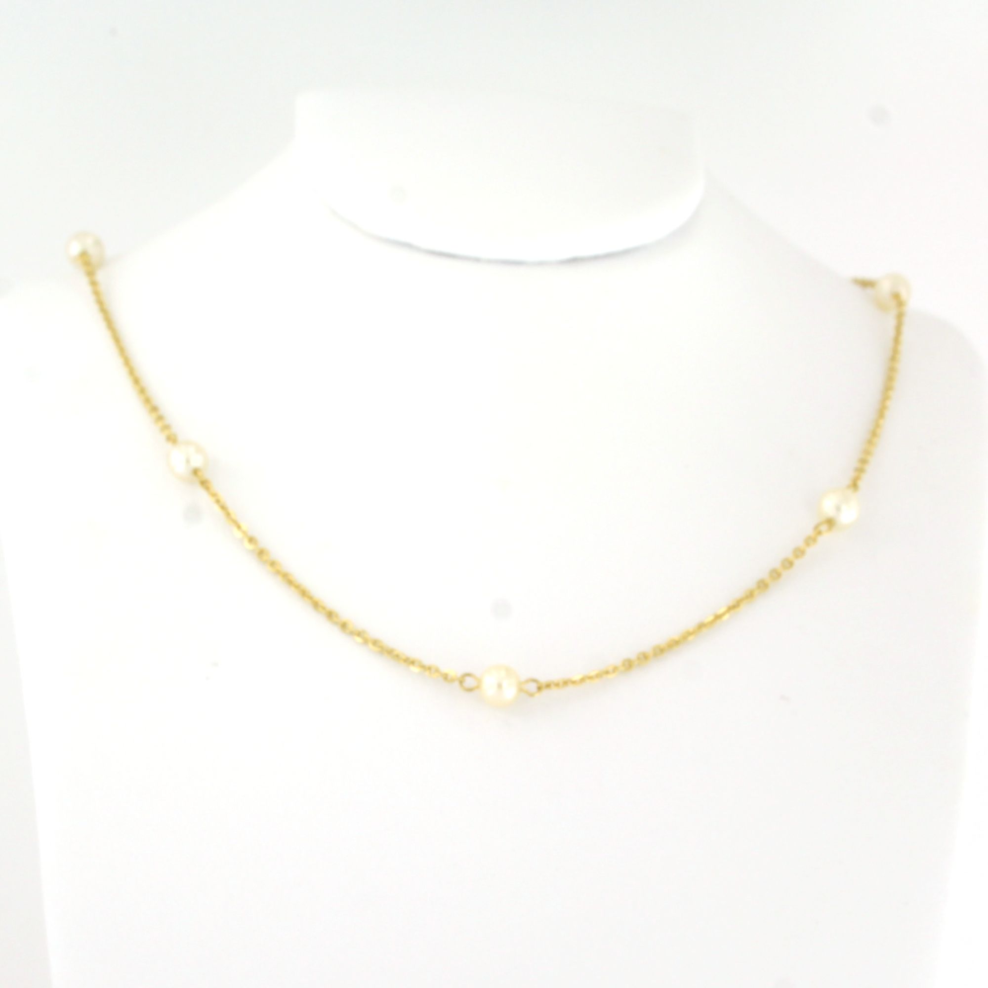Buy Carl Bucherer - 18k geelgouden collier met parel - 40 cm? Bid from 310!