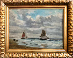 Jacob Willem Gruijter - "Boten aan het Strand" kopen? Bied vanaf 375!