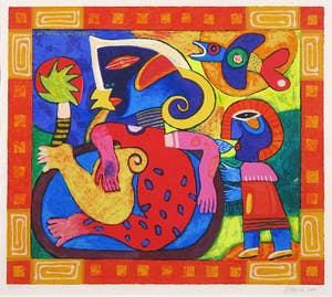 Clemens Briels - Zeefdruk, La mujer in alcanzable - Ingelijst kopen? Bied vanaf 60!