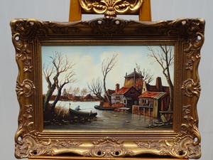 Jo Brocken - Visser aan het water. kopen? Bied vanaf 150!