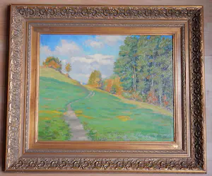 Adolf Gebhard - Wiesenpfad bei Schleiden, Ölgemälde signiert kopen? Bied vanaf 270!