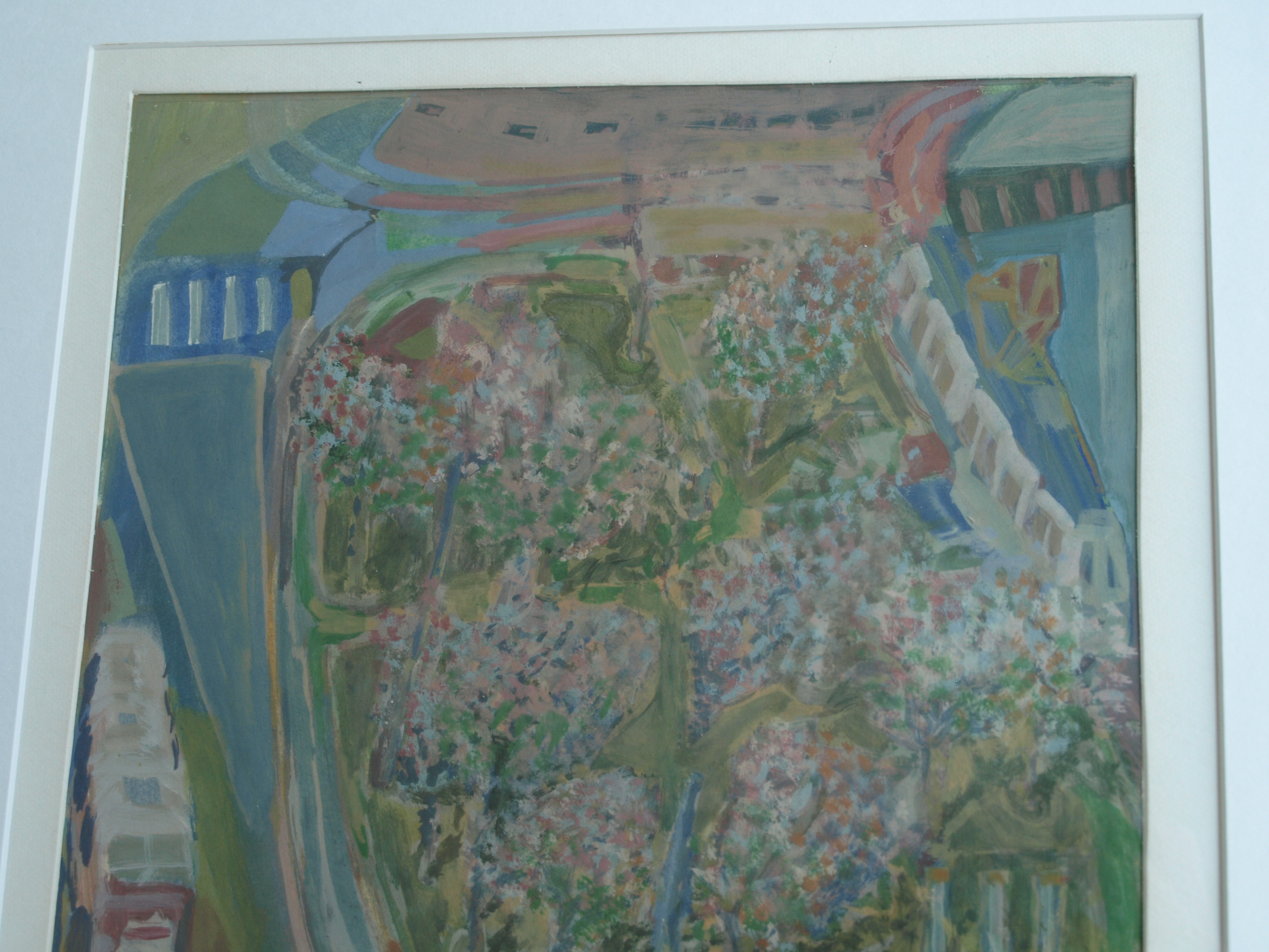 Martien Groeneveld - Gouache , Mercatorplein – gesigneerd & ingelijst – 1975  kopen? Bied vanaf 1!