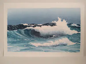 Niet of onleesbaar gesigneerd - Opspattend water, levendig beeld kopen? Bied vanaf 1!