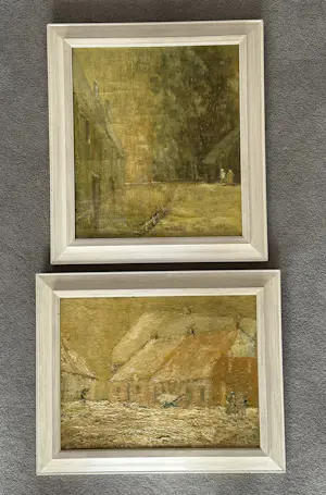 Buy Jo Gijsen - Huizen aan grachtje & Boerderij met figuren? Bid from 50!