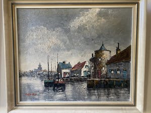 Conrad van Reken - (1878-1959) - Hollands kanaal zicht kopen? Bied vanaf 79!