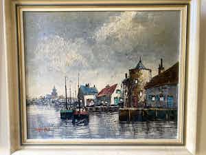Conrad van Reken - (1878-1959) - Hollands kanaal zicht verkocht voor € 79!