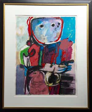 Jan Cobbaert - Jan Cobbaert - Cobra-achtige figuren, litho verkocht voor € 325!