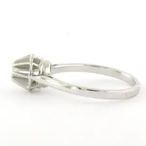18k witgouden solitair ring met briljant geslepen diamant totaal circa 0,16ct kopen? Bied vanaf 380!