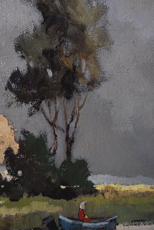 Willem Heytman - olieverfschilderij - Hollands landschap met hoge luchten kopen? Bied vanaf 1!