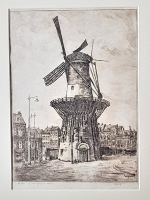 Frans de Groen - Molen a/h Oostplein R'dam (vooroorlogs Rotterdam) 039-FG kopen? Bied vanaf 25!