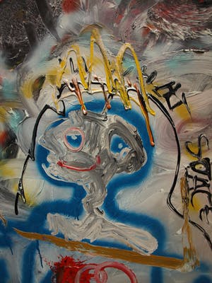 Hannes van Es - Zeer groot ingelijst schilderij (160 x 200 cm), “Me” (All that Space…) – 1987 kopen? Bied vanaf 1!