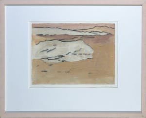 Jan Hein van Rooy - Droge naald en gouache, Sierra Cabrera - Ingelijst kopen? Bied vanaf 50!