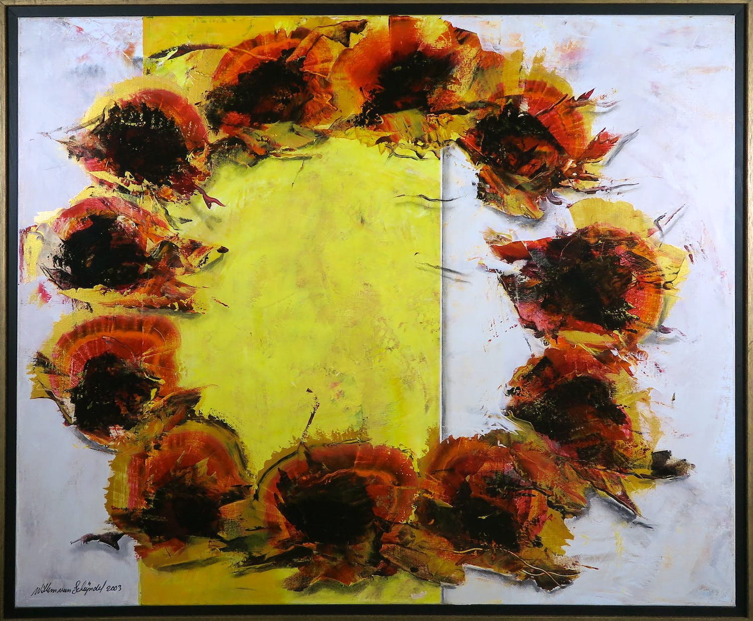 Willem van Scheijndel - Acryl op doek, Why the yellow - Ingelijst (Groot) kopen? Bied vanaf 750!