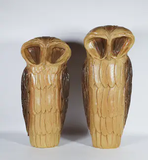 Wim de Boer - Keramiek, Twee uilen (Groot!) kopen? Bied vanaf 1!