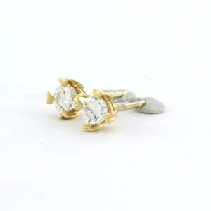 18k geel gouden solitair oorknoppen met briljant geslepen diamant tot. 0,22ct. kopen? Bied vanaf 240!