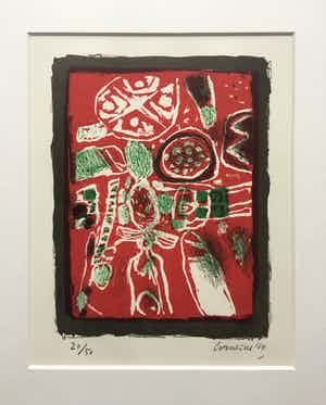 Corneille - kleurrijke litho uit de portfolio ‘Saisons’ - 1964 - oplage 50 - ingelijst verkocht voor € 325!