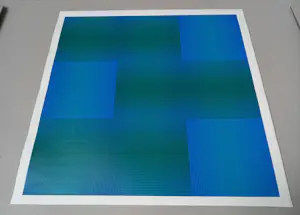 Buy Luitpold Domberger - Ohne Titel - Op Art - Farbstarker Siebdruck Edition Domberger 1974? Bid from 80!
