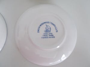 Wedgwood - Set van 6 bordjes (Flow Blue Small Tradesman). kopen? Bied vanaf 10!