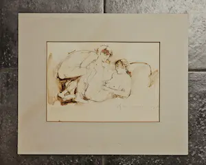 Theo Daamen - Bijzonder (want vooral graficus) erotische Aquarel - 1978 - potloodgesigneerd kopen? Bied vanaf 63!