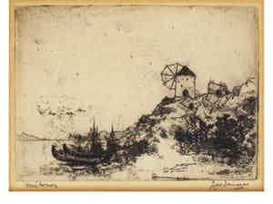 Poppe Damave - ets - Mikonos verkocht voor € 45!