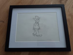 Matt Groening - originele productie tekening, The Simpsons, Krusty The Clown, ingelijst kopen? Bied vanaf 70!