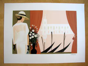 Serge Vergez - Elégante au vase de roses kopen? Bied vanaf 25!