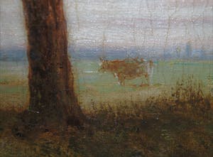 Jan Herman Coster - groot, prachtig ingelijst 19e eeuws schilderij - koeien in het landschap kopen? Bied vanaf 195!