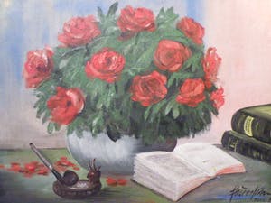 Niet of onleesbaar gesigneerd - Bloemen stilleven kopen? Bied vanaf 1!