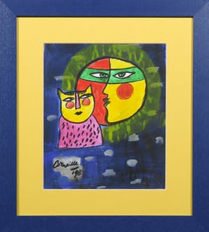 Corneille - Aquarel en gouache, Janneke Maan - Ingelijst met fotocertificaat kopen? Bied vanaf 1600!