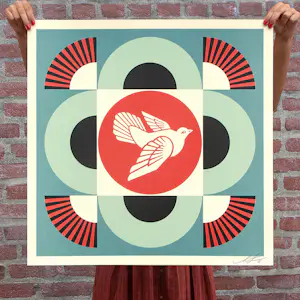 Shepard Fairey - GEOMETRIC DOVE Blue Signed Lithograph kopen? Bied vanaf 10!
