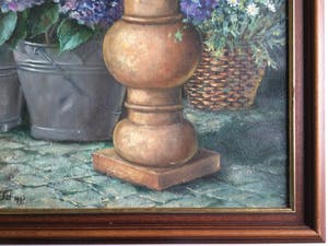 Leonie Maréchal - stilleven met hortensia's, hedera en margriet kopen? Bied vanaf 85!