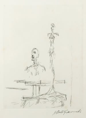 Alberto Giacometti - Ets uit Paroles Peintes II - Ingelijst kopen? Bied vanaf 1!