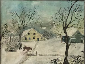 Niet of onleesbaar gesigneerd - Winterlandschap (gesigneerd) kopen? Bied vanaf 1!