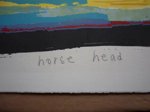 Bettina Lopetro - Zeefdruk. Titel, "Horse Head". kopen? Bied vanaf 20!