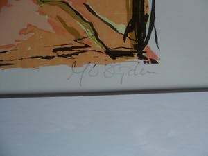 Yvonne van Eyden - Leunend Figuur - gesigneerde zeefdruk - 1987 kopen? Bied vanaf 20!