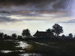 Franciscus Leonardus Corsius - Polder in de schemering. kopen? Bied vanaf 250!