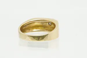 2 - massieve 14Krt geel gouden design solitair ring met diamant kopen? Bied vanaf 370!