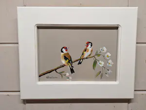 Henk Poeder - Twee Puttertjes op een tak met bloesem kopen? Bied vanaf 85!