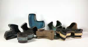 Carla van Ouwenaller - Steenwerk, Lot van 10 schalen verkocht voor € 35!