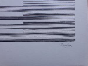 Michel Seuphor - LOT VAN 2 STUKS / GEOMETRIE / ZW-W LITHO / 75x55cm / SIG kopen? Bied vanaf 45!