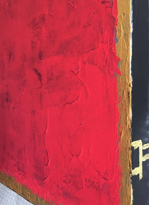 John Foppen - Blue over Red By Gold ........# K 04. XL . GROOT. kopen? Bied vanaf 175!