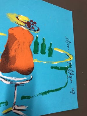 Espen Hagen - Gr Zeefdruk SIX LADIES AT THE BLUE BAR Hand gesigneerd kopen? Bied vanaf 40!