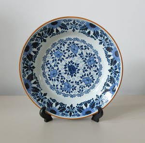 Potterie Oud Delft - Delftsblauw wandbord - "Gelukswens RSSZ" kopen? Bied vanaf 25!