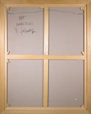 Kees Salentijn - Olieverf op doek, Dialogos - Ingelijst (Zeer groot) kopen? Bied vanaf 1250!
